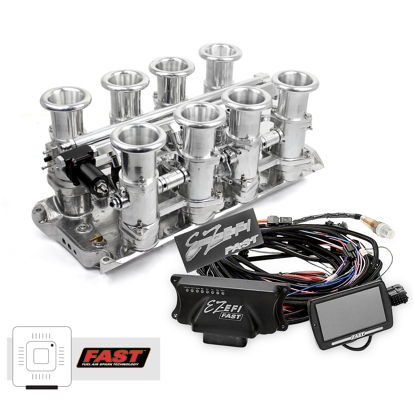 Speedmaster 1-135-009 Fits Ford SB 289 302 Windsor Downdraft + FAST EZ-EFI 2.0 Fuel Injection System