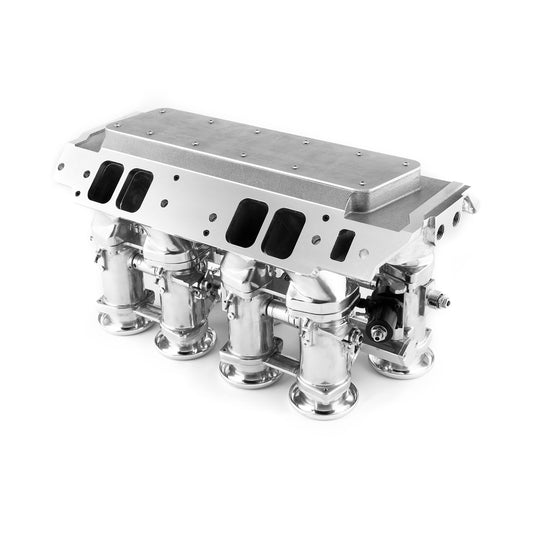 Speedmaster 1-148-001 Fits Chevy BBC 454 Downdraft 8 Stack EFI Intake Manifold System Complete Polished
