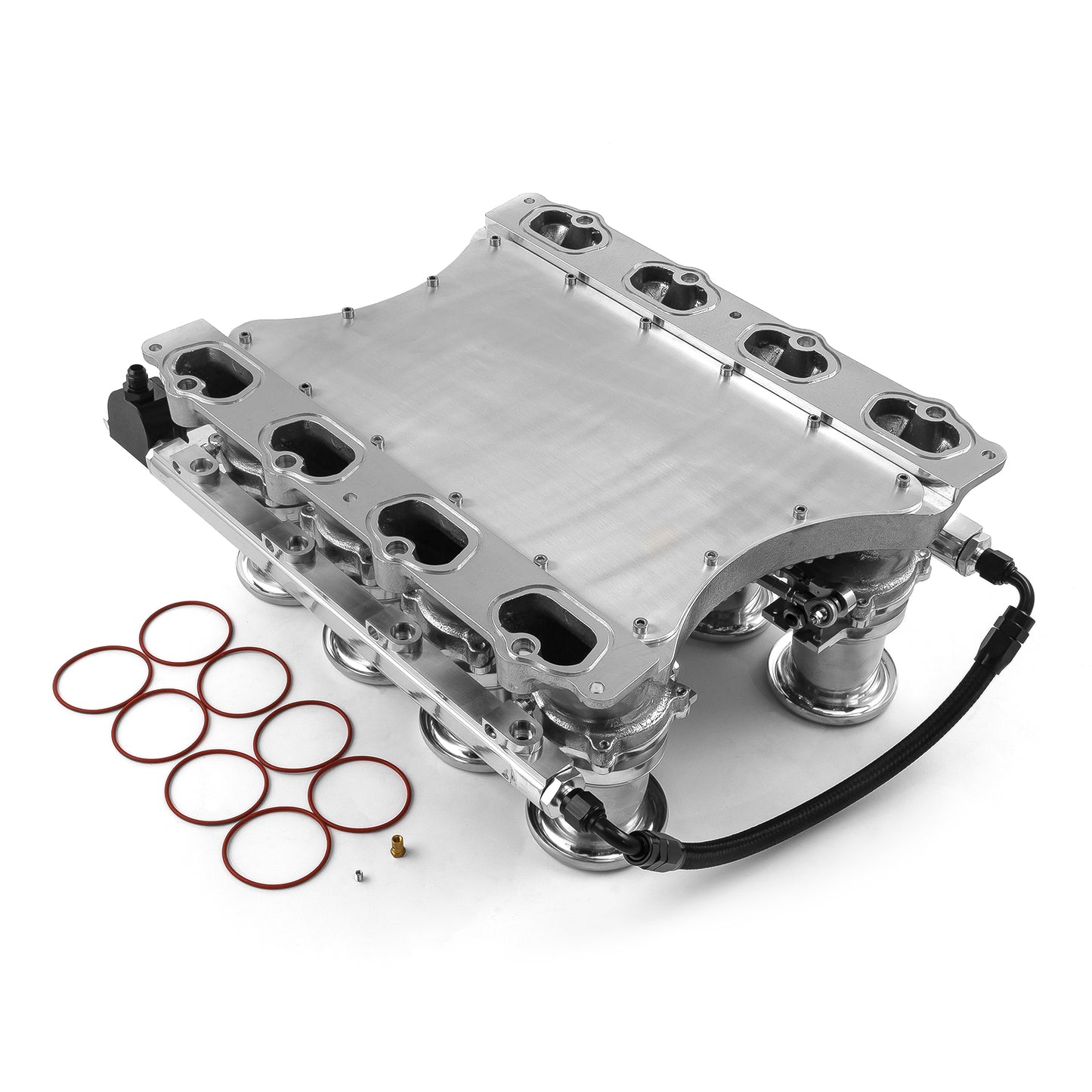 Speedmaster 1-148-017 Fits Ford Coyote Downdraft 8 Stack EFI Intake Manifold System Complete Polished