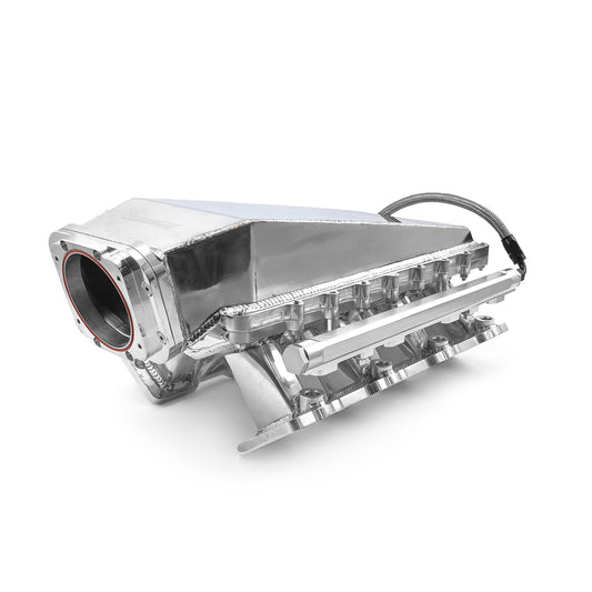 Speedmaster 1-148-051 Fits Chevy GM LS3 2pc Fabricated Ram Air 98mm 4 Bolt EFI Intake Manifold Polished