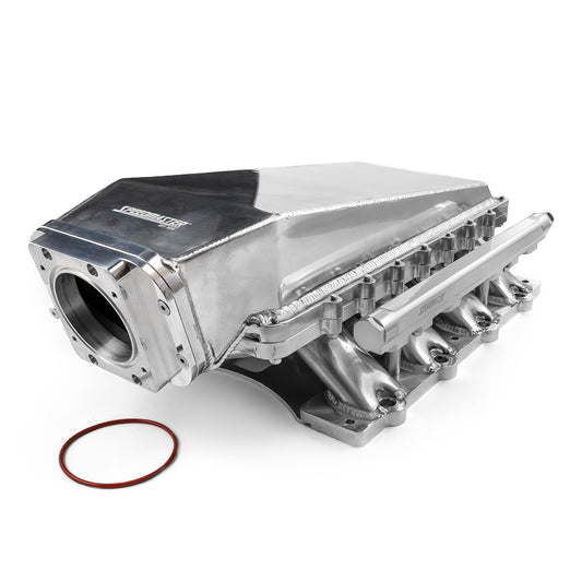 Speedmaster 1-148-055 Fits Ford 5.0L Coyote 2pc Fabricated Low Ram Air 98mm 4 Bolt EFI Intake Manifold Polished