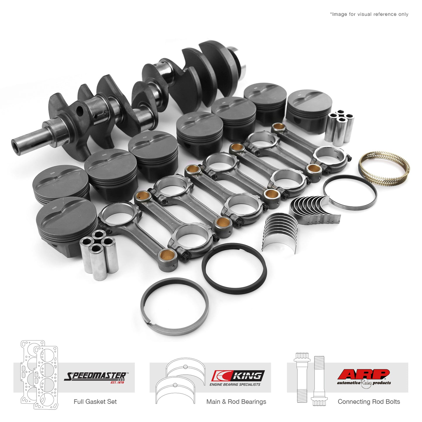 Speedmaster 1-290-001 Fits Chevy SBC 350 3.750" 383 Ci 1Pc-Seal Rotating Assembly Kit - Street Series