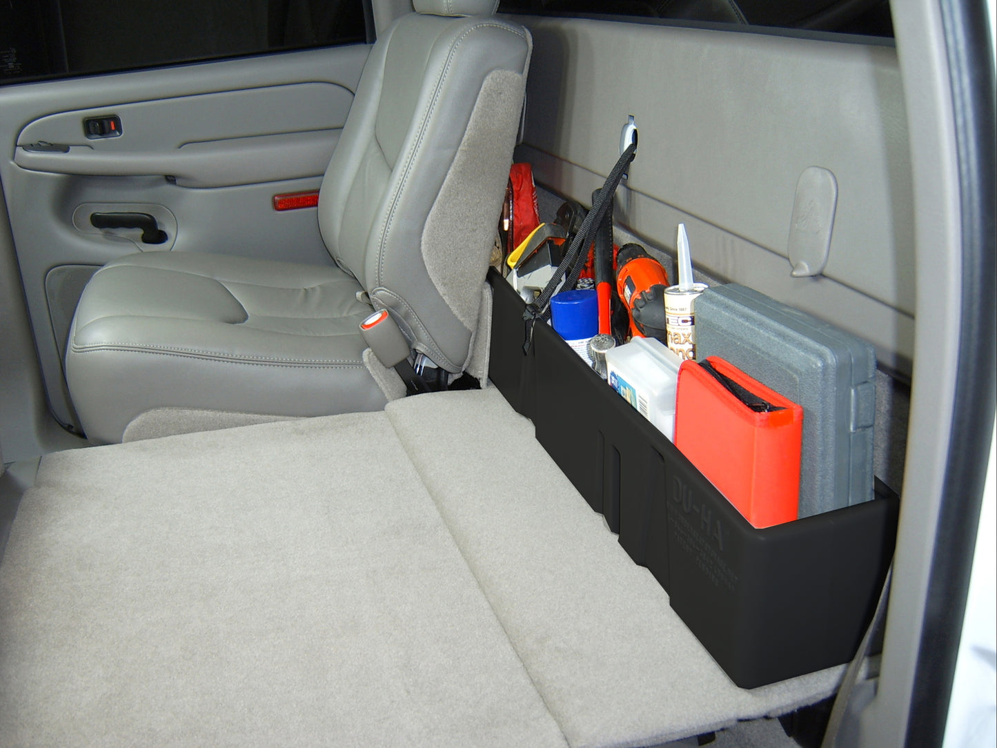 DU-HA 10013 Chevrolet/GMC Behind-the-Seat Storage Console Organizer And Gun Case - Black