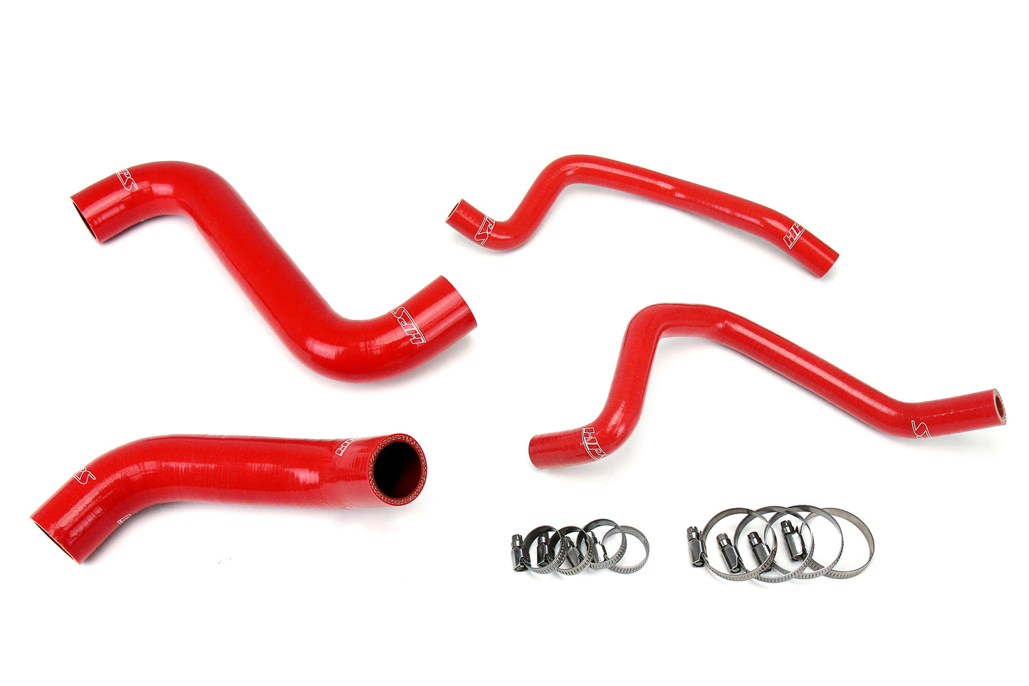 HPS Performance 3-ply Reinforced Silicone Replaces Rubber Radiator And Heater Coolant Hoses 57-1809-RED