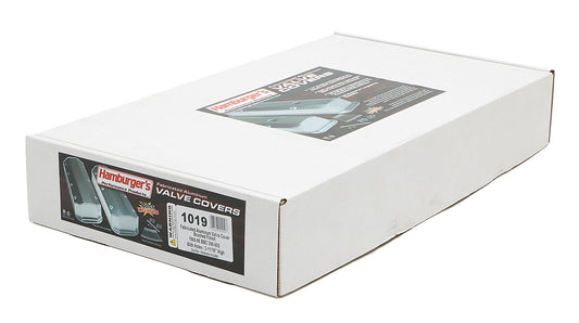 HAMBURGER'S PERFORMANCE PRODUCTS FABRICATED ALUMINUM VALVE COVERS BRUSHED BBC WITH HOLE 1019