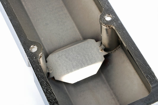 HAMBURGER'S PERFORMANCE PRODUCTS FABRICATED ALUMINUM VALVE COVERS CHROME SBC WITH HOLE 1025