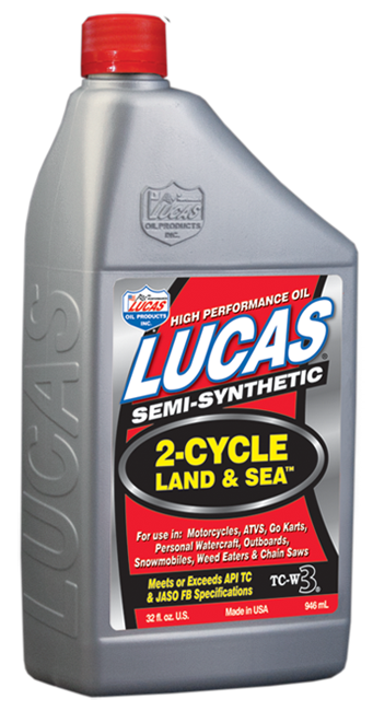 Lucas Oil Products Semi-Synthetic 2- Cycle Land and Sea Oil 10467