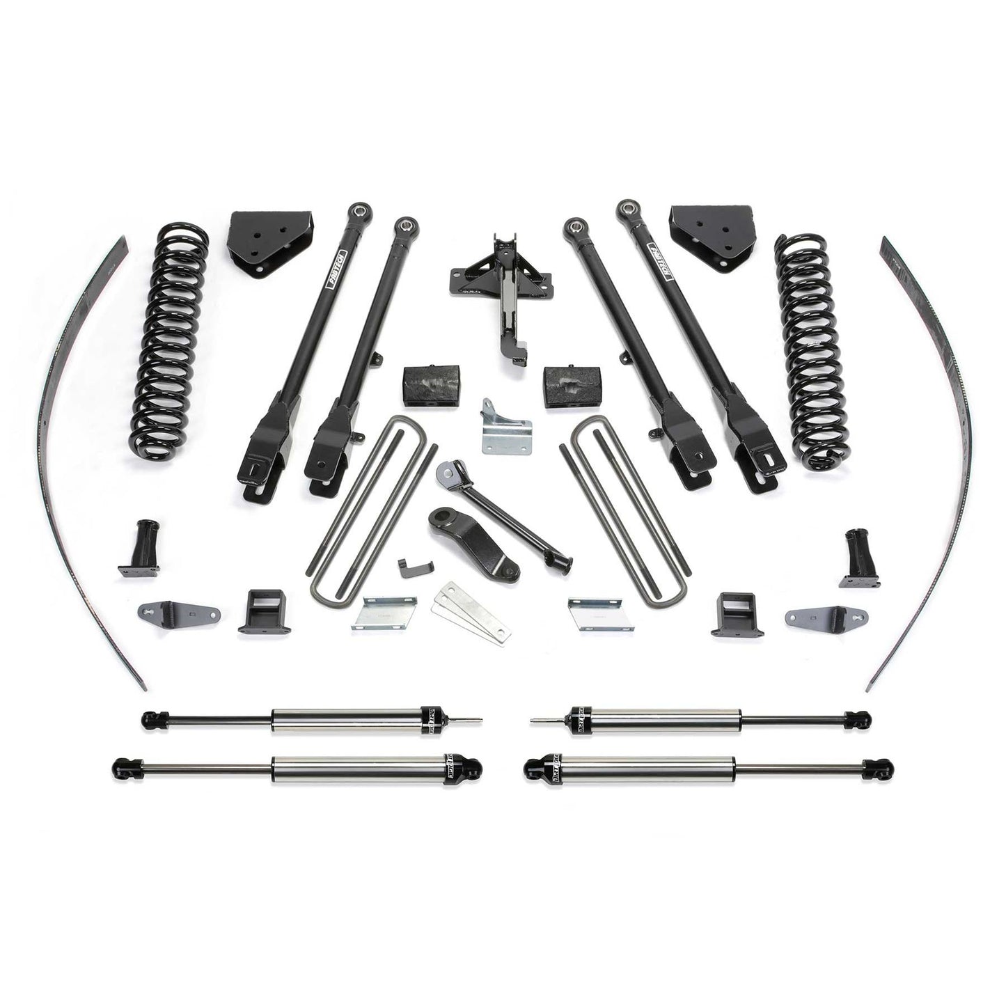 Fabtech 8" 4LINK SYS W/COILS & DLSS SHKS 2008-16 FORD F250 4WD W/FACTORY OVERLOAD K2126DL