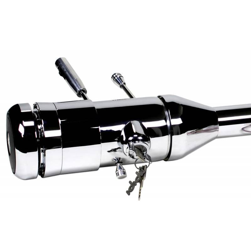 IDIDIT Universal 33 1/4" 9-bolt Tilt/Tele; Tilt Floor Shift w/Ignition; Chrome Plate 1580300020