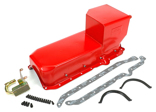 HAMBURGER'S PERFORMANCE PRODUCTS ECONO-SERIES OIL PAN; CHEVY 305-350 86-00 ENGINE INTO S10 SWAP; 7 QT; WET SUMP 1109