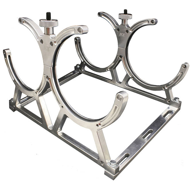 Nitrous Express BILLET BRACKET FOR DUAL 10 OR 15LB N2O BOTTLE. INCLUDES FLOOR MOUNTS NX-11108D