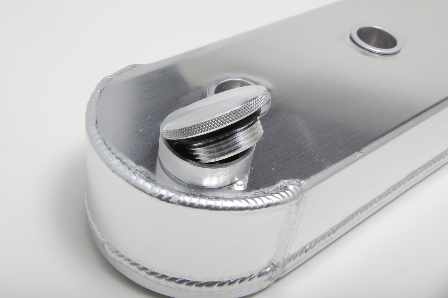 HAMBURGER'S PERFORMANCE PRODUCTS BRUSHED ALUMINUM FABRICATED VALVE COVERS; GM LS SERIES; NO BRACKET MOUNTING HOLES 1123