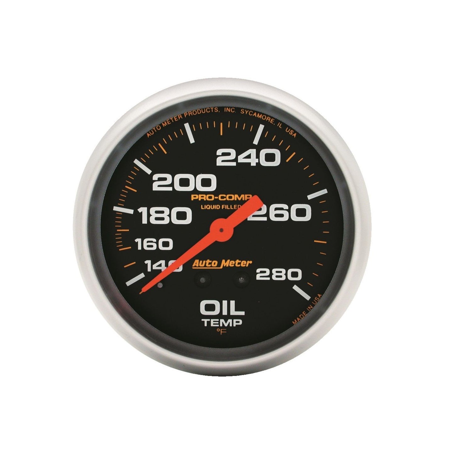AutoMeter 2-5/8 in. OIL TEMPERATURE 140-280 Fahrenheit LIQUID FILLED PRO-COMP 5443
