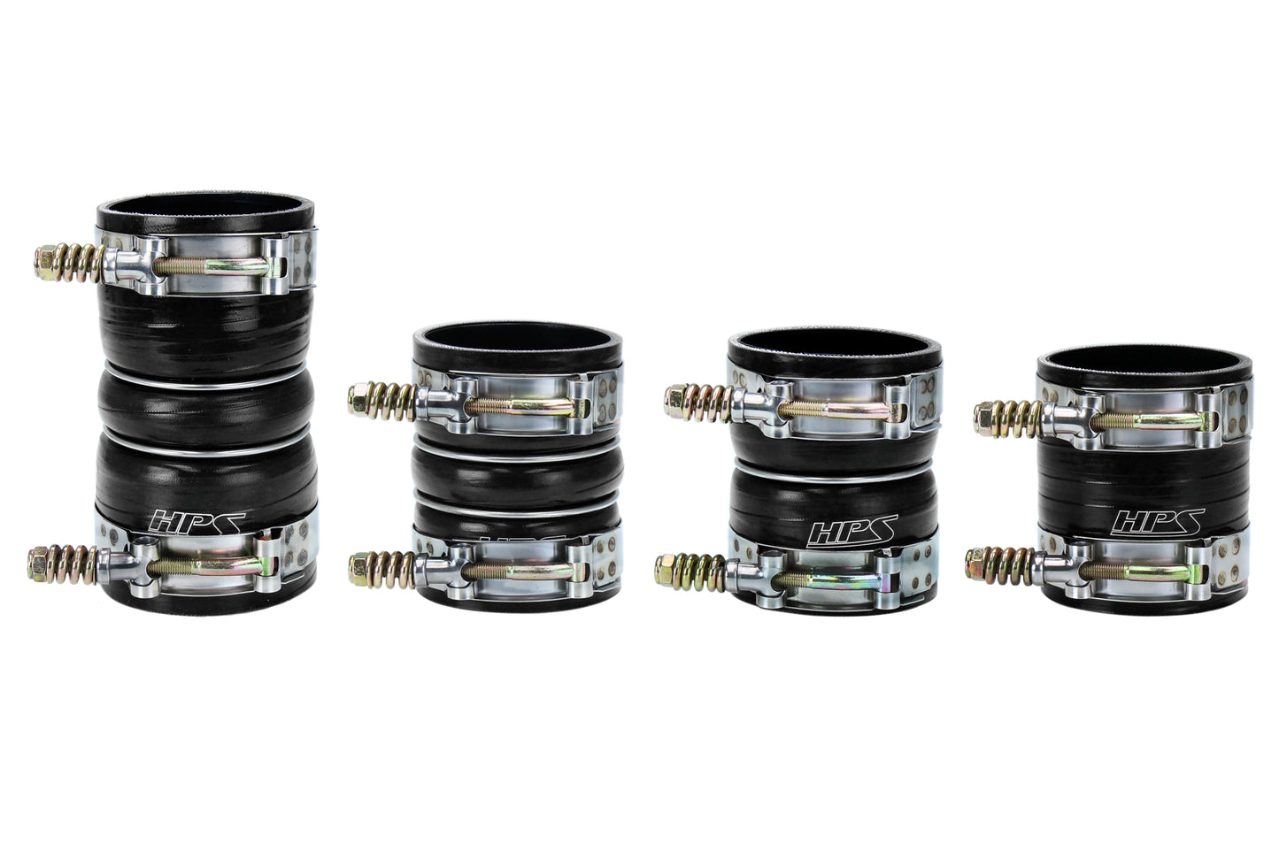 HPS Performance 4-ply Reinforced Fluorolined Silicone Replaces OEM Rubber Intercooler Boots 57-1571-BLK