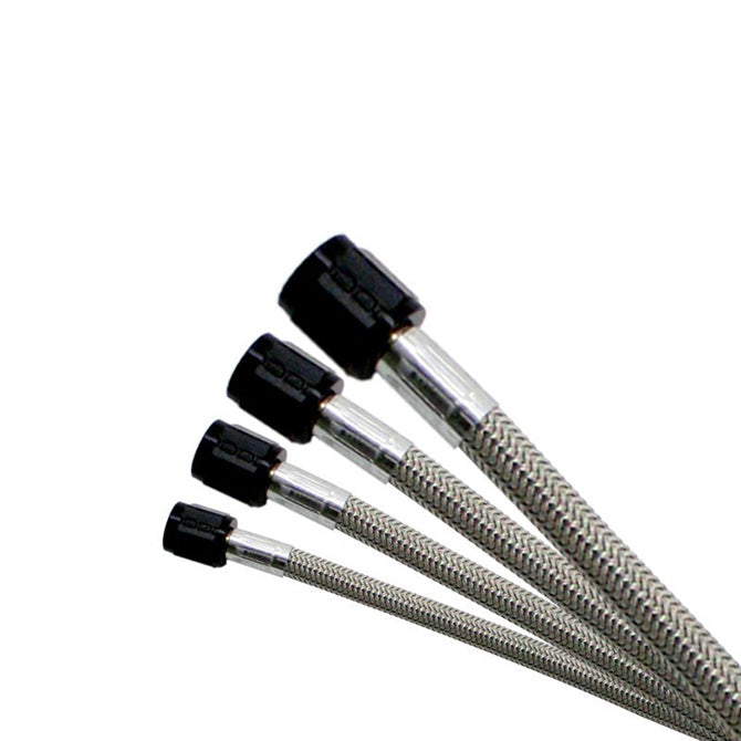 Nitrous Express 6AN (18IN) STAINLESS STEEL BRAIDED HOSE (BLACK) NX-12018