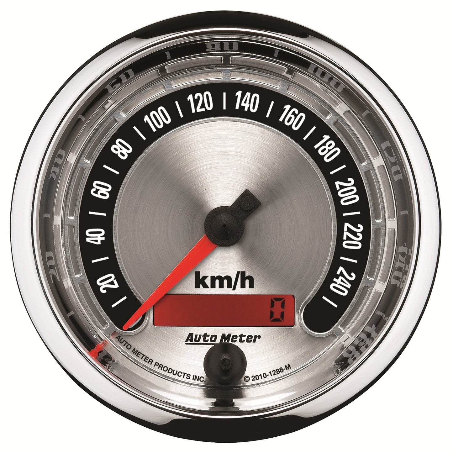 AutoMeter 3-3/8 in. SPEEDOMETER 0-260 KPH AMERICAN MUSCLE 1288-M