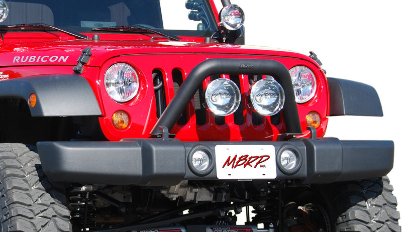 MBRP Exhaust 2007-2017 Jeep Wrangler JK Front Bumper Bar LineX Coated 130716LX