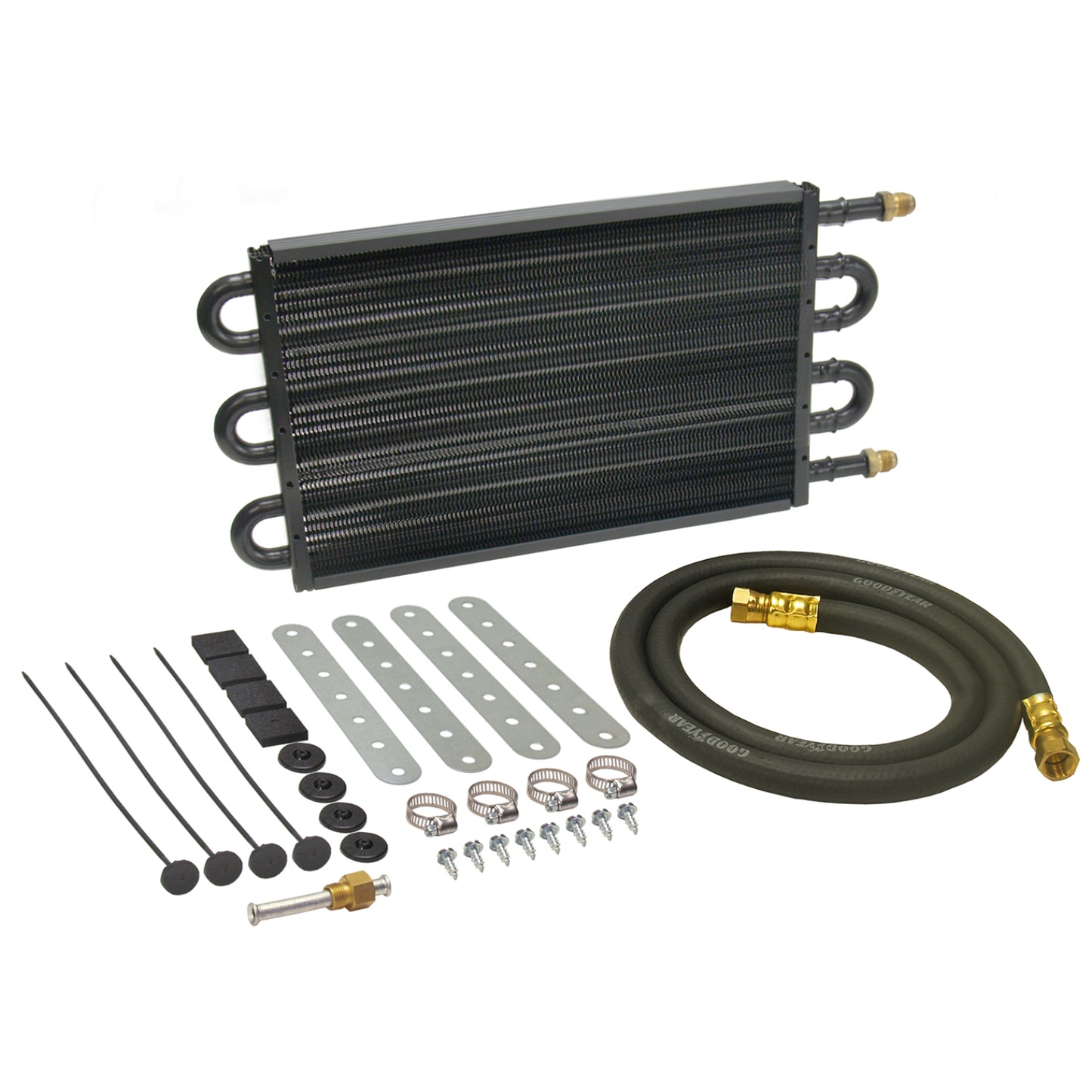 Derale 6 Pass 14" Series 7000 Copper/Aluminum Tube&Fin Transmission Cooler Kit, -6AN 13306