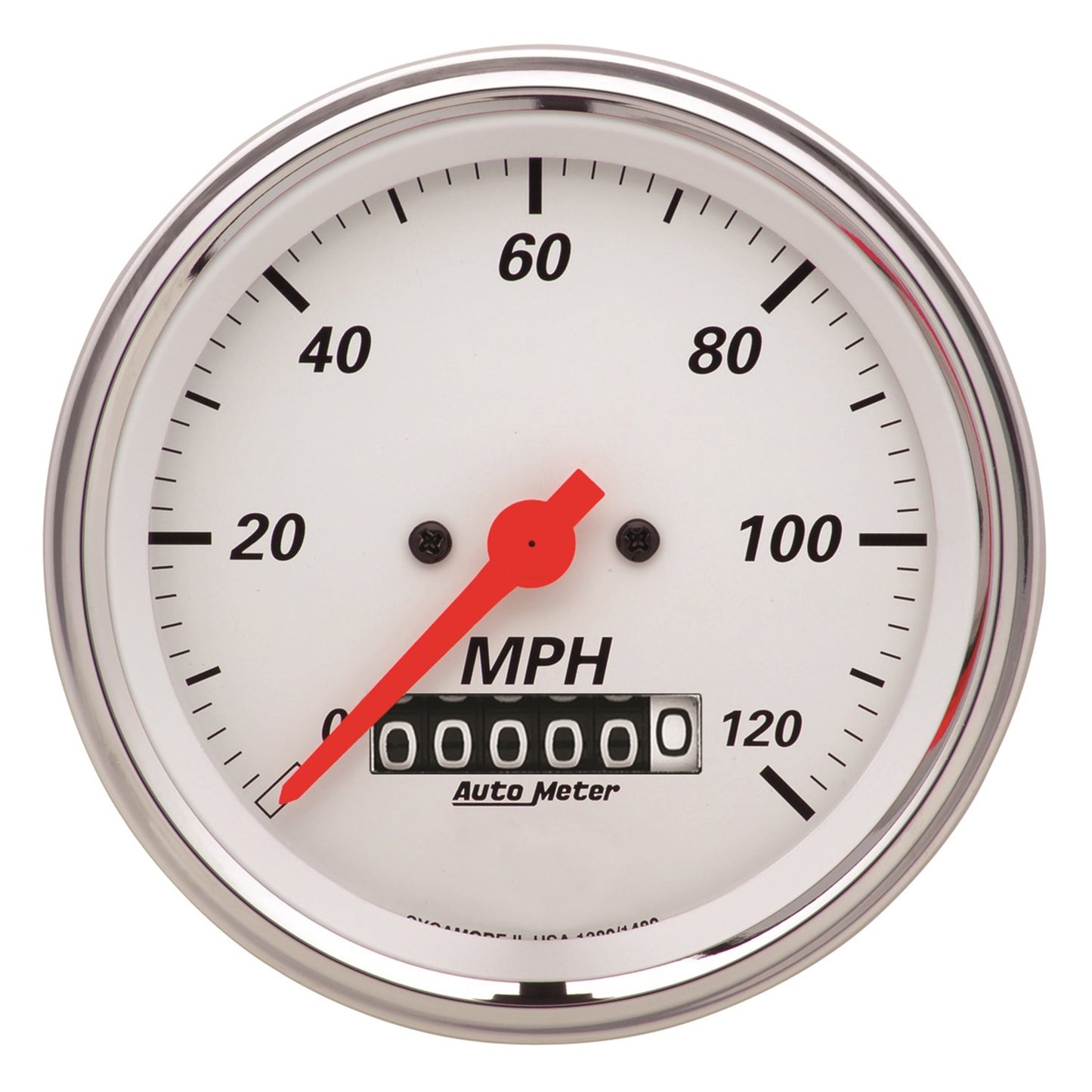 AutoMeter 3-3/8 in. SPEEDOMETER 0-120 MPH ARCTIC WHITE 1379