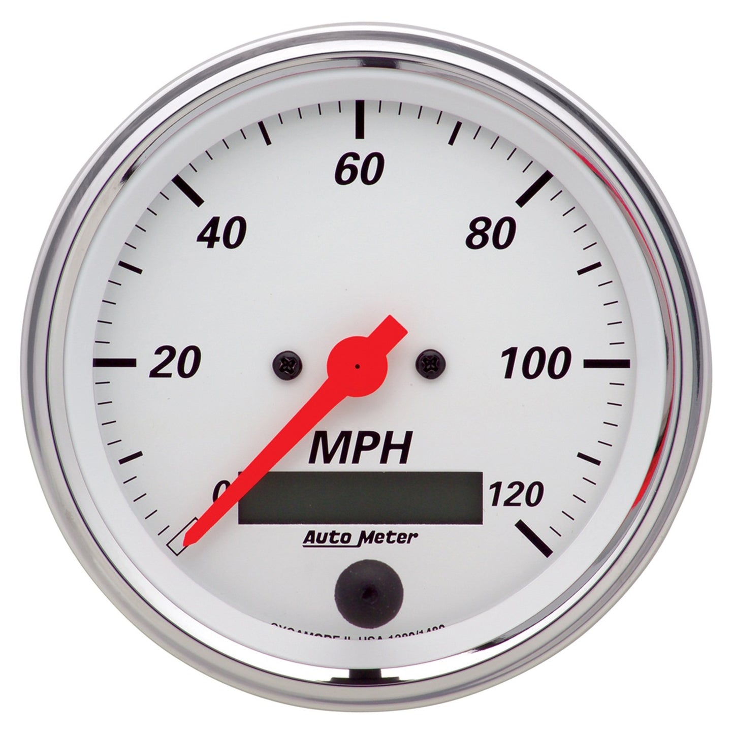 AutoMeter 3-3/8 in. SPEEDOMETER 0-120 MPH ARCTIC WHITE 1380