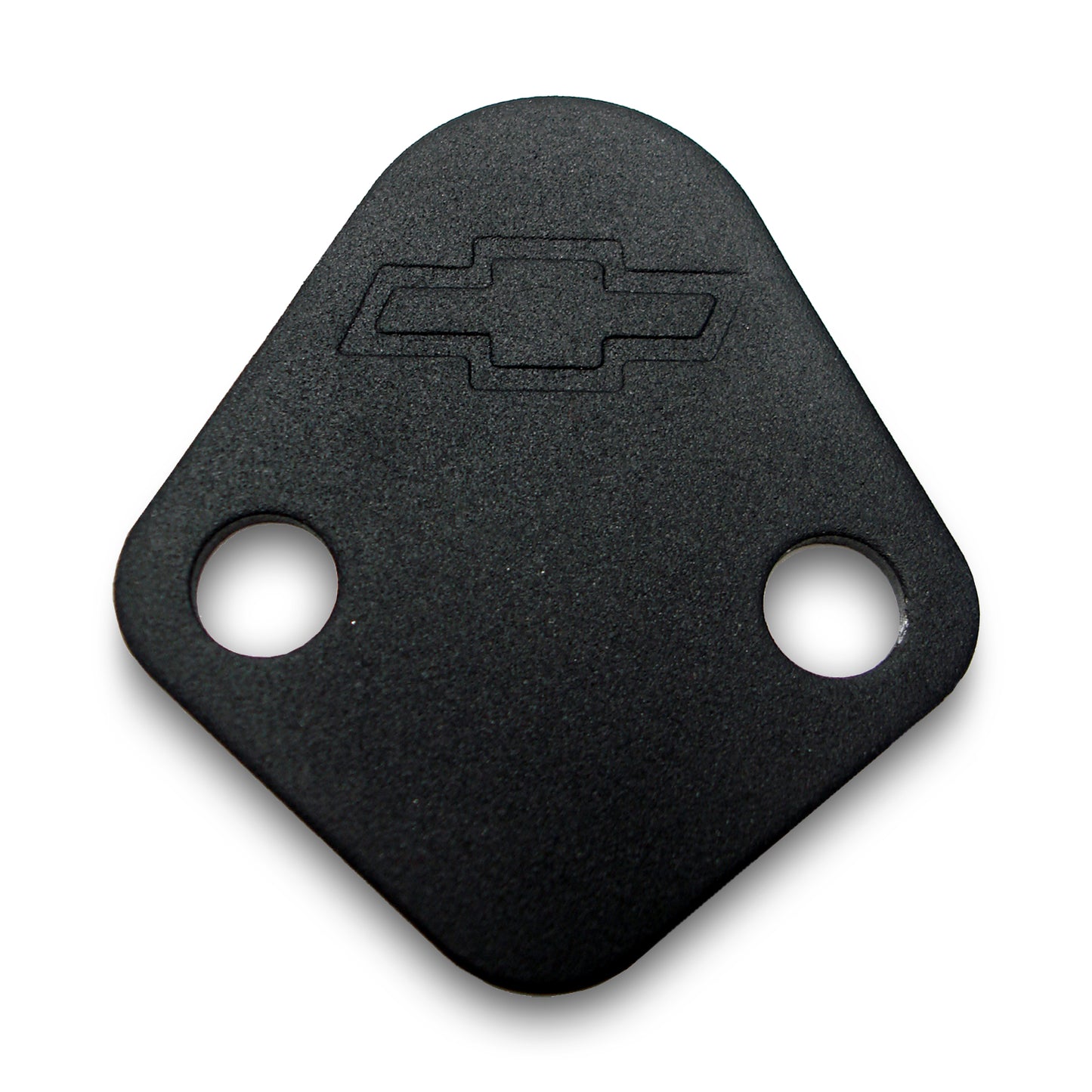 Proform Fuel Pump Block-Off Plate; Blk Crinkle with Bowtie; Fits BB Chevy V8 Engines 141-213