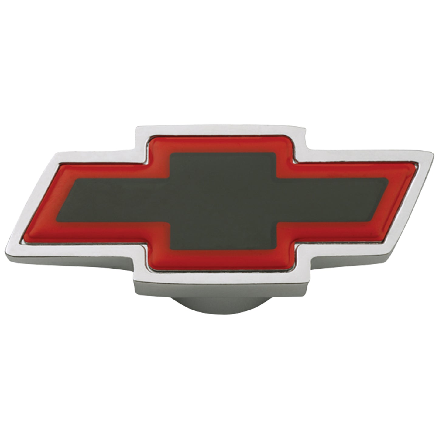 Proform Carburetor Air Cleaner Center Nut; Large Chevy Bowtie Style; Black Center w/ Red 141-333