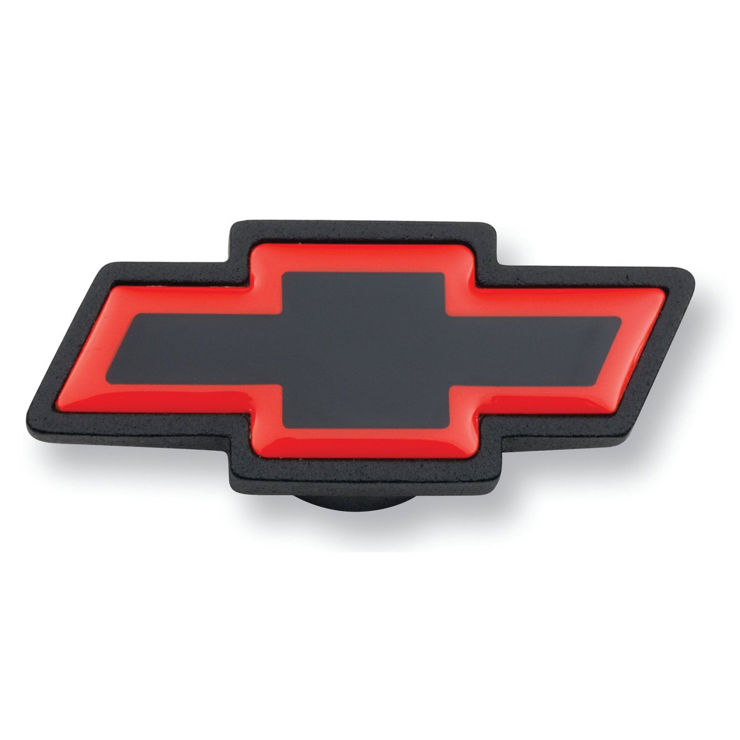 Proform Air Cleaner Center Nut; Large Chevy Bowtie Style; Black Crinkle w/ Red Outline 141-369