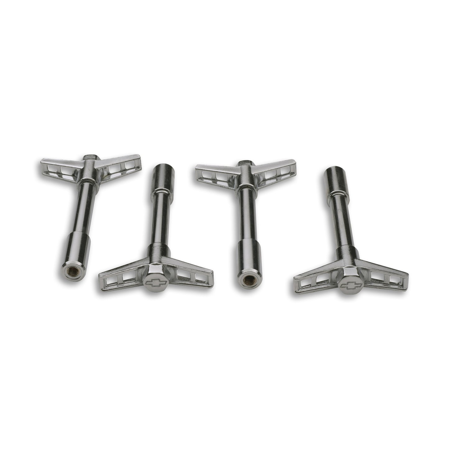 Proform Engine Valve Cover Wing Nuts; Steel; Chrome; Bowtie Logo; 1/4-20 Thread; 4 Pack 141-600