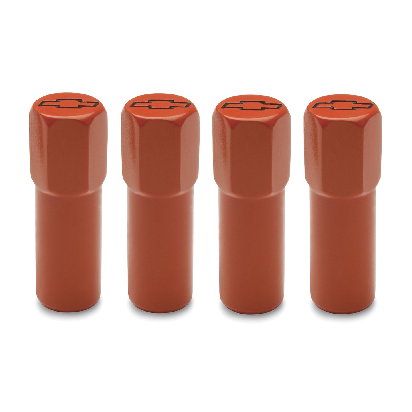 Proform Engine Valve Cover Mini Nuts; Steel; Orange; Bowtie Logo; Studs Included 141-601