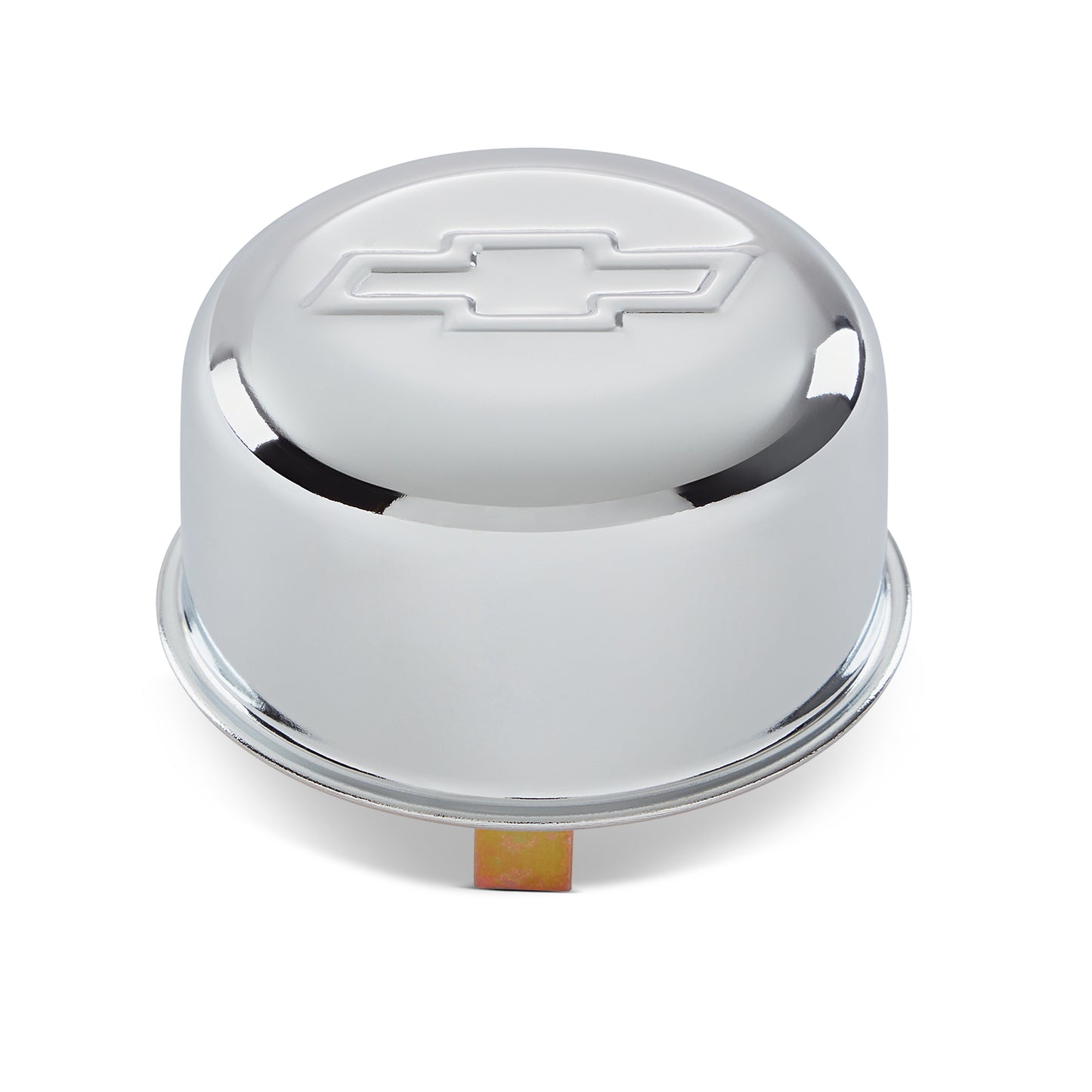Proform Engine Oil Breather Cap; Push-On Style; 1.82 Hole; Embossed Bowtie Logo; Chrome 141-617