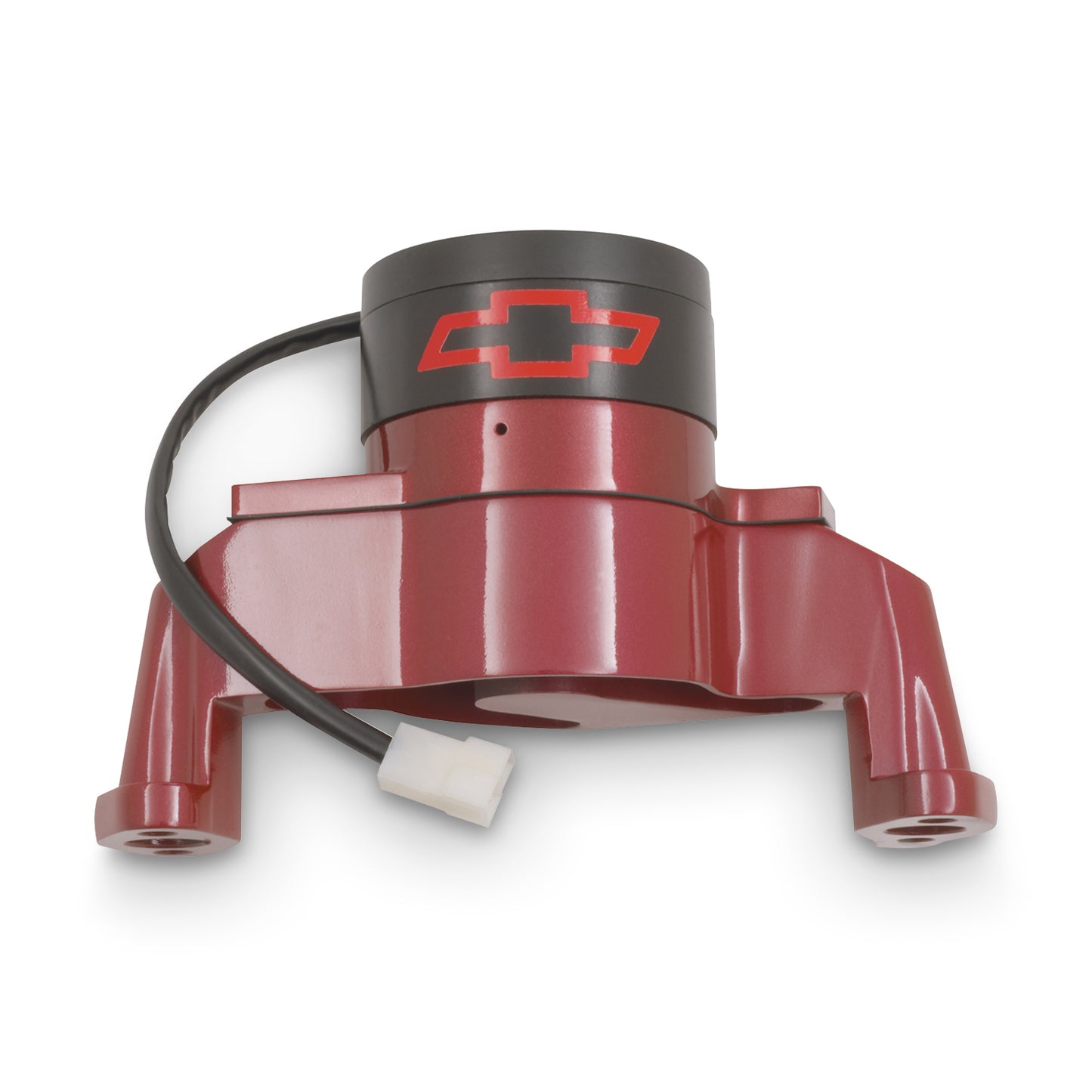 Proform Electric Engine Water Pump; Aluminum; Red with Bowtie Logo; Fits SB Chevy 141-652