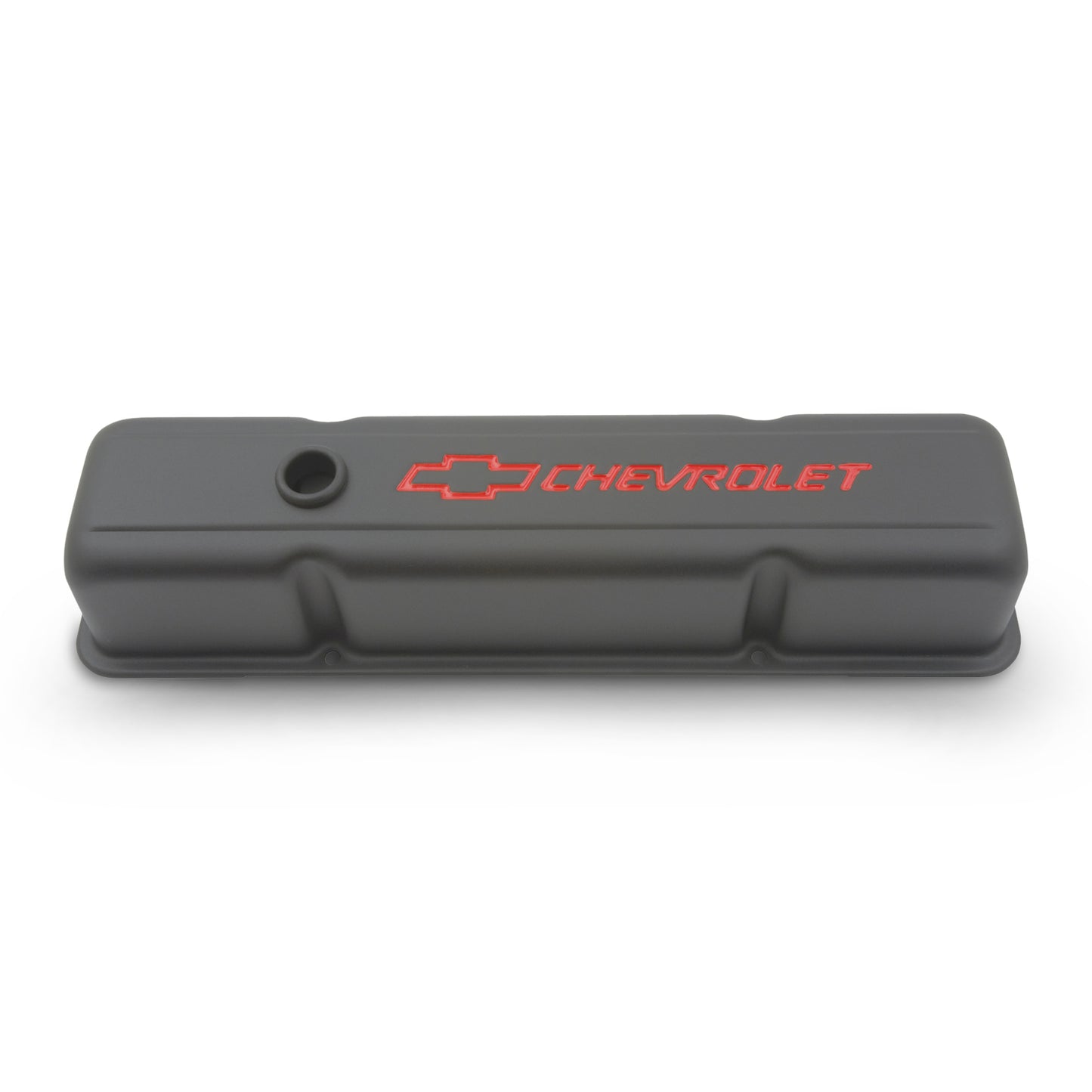 Proform Engine Valve Covers; Stamped Steel; Tall; Black; w/ Bowtie Logo; Fits SB Chevy 141-751