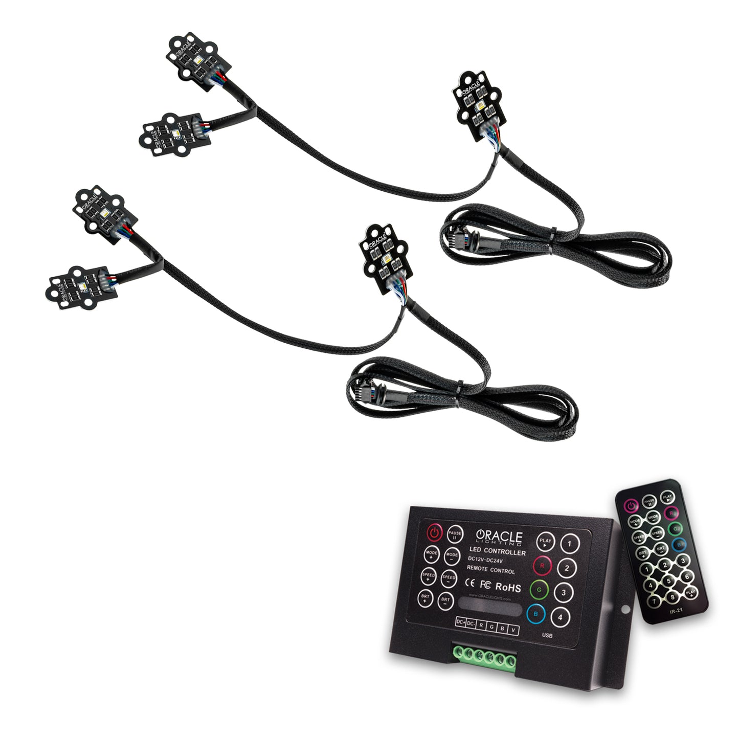 Oracle Lighting 1451-333 - 2020-2021 GMC Sierra 2500/3500 HD ORACLE ColorSHIFT RGB+W Headlight DRL Upgrade