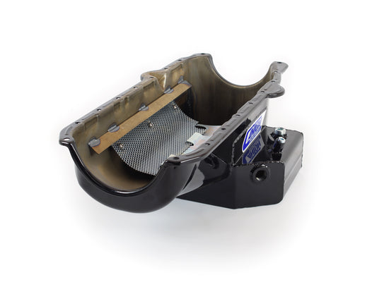 Canton 15-240TBLK Oil Pan Small Block Chevy 1986 And Up Corvette Road Race Pan
