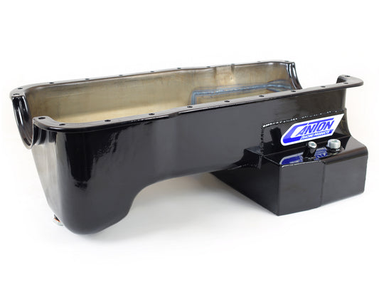 Canton 15-694SBLK Oil Pan For Ford 351W Rear T Sump Road Race Pan No Scraper