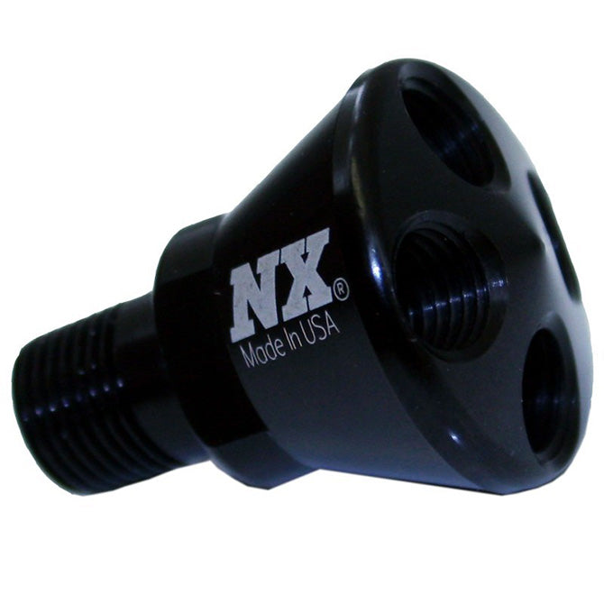 Nitrous Express 4 PORT MICRO SHOWERHEAD DIST BLOCK (BLACK) NX-15010B