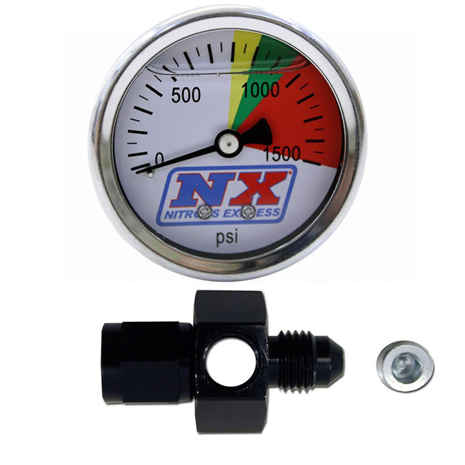 Nitrous Express N2O FLO-THRU PRESSURE GAUGE (0-1500 PSI) 4AN NX-15509