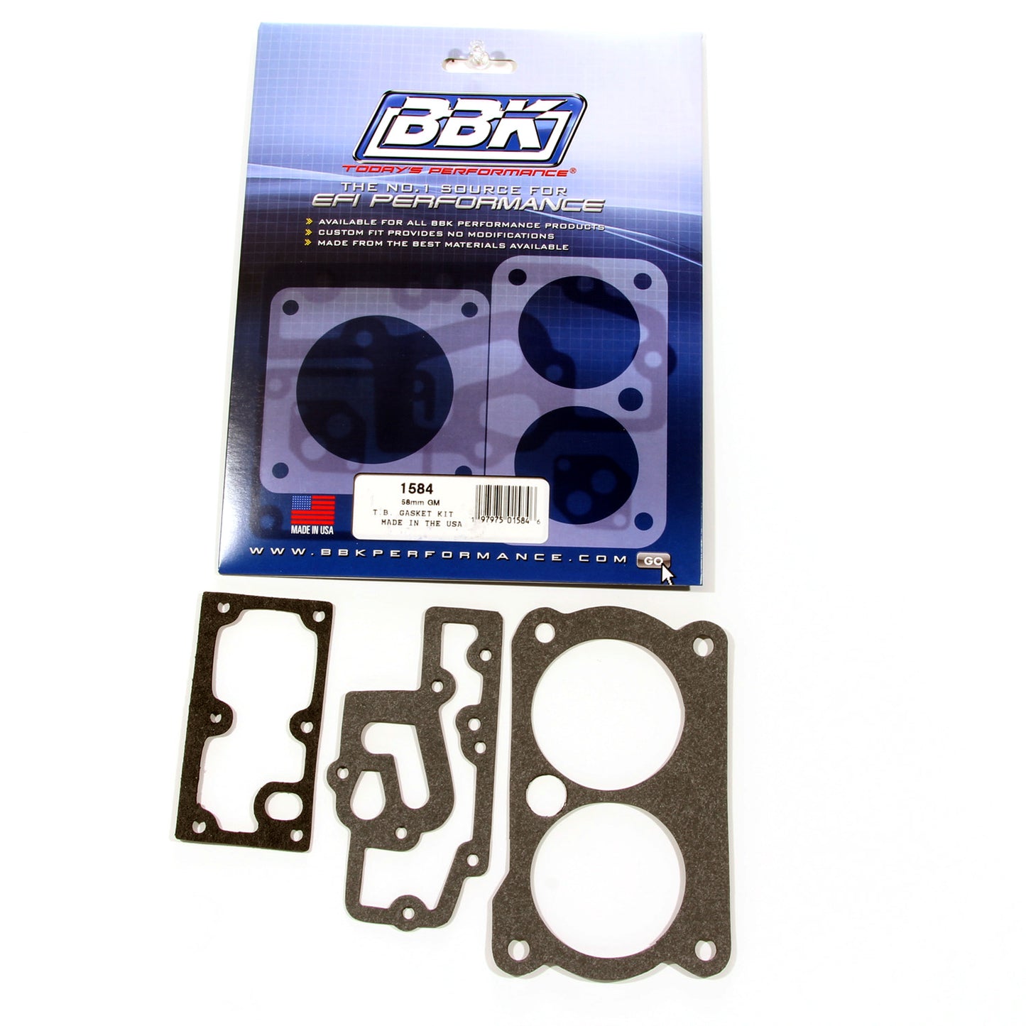 BBK THROTTLE BODY GASKET KIT GM TWIN 58MM FOR #1536-1539-1542-1544 1584