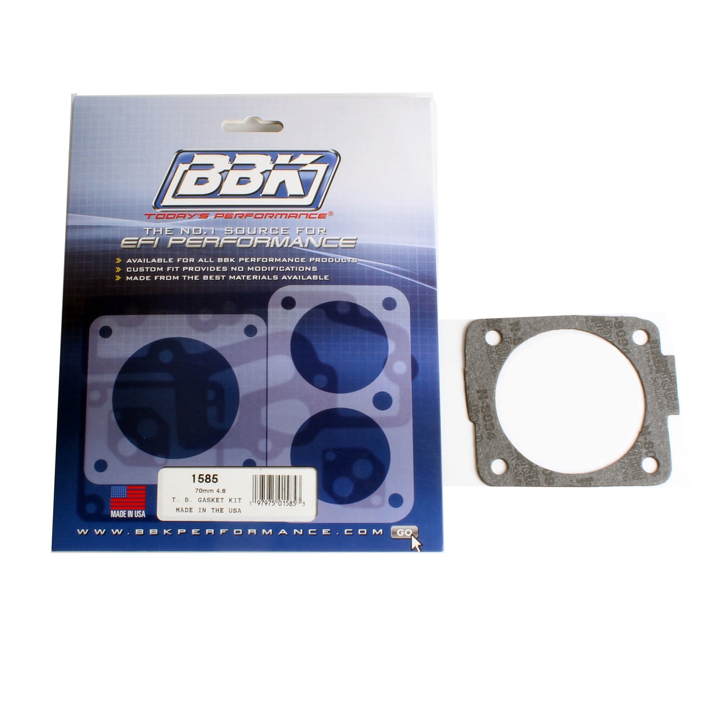 BBK THROTTLE BODY GASKET KIT - FORD 4.6L 70/75MM FOR #1700-1703 1585