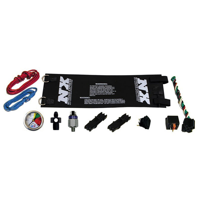 Nitrous Express HEAVY DUTY FULLY AUTOMATIC BOTTLE HEATER (6AN) W/ NITROUS GAUGE NX-15937