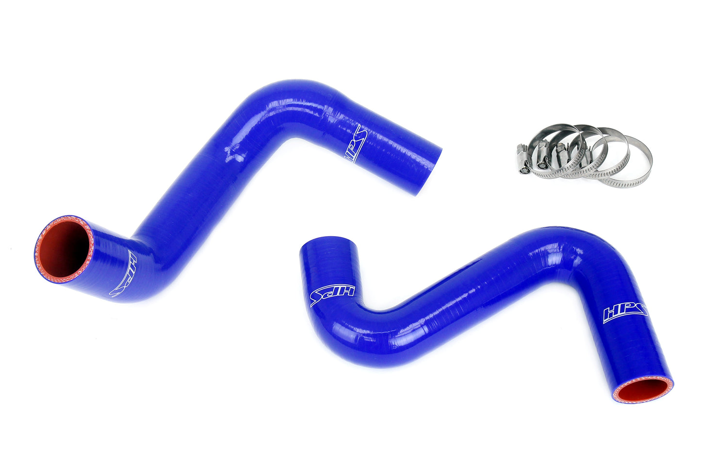 HPS Performance High Temp 3-ply Reinforced Silicone Replaces OEM Rubber Radiator Coolant Hoses 57-1992-BLUE