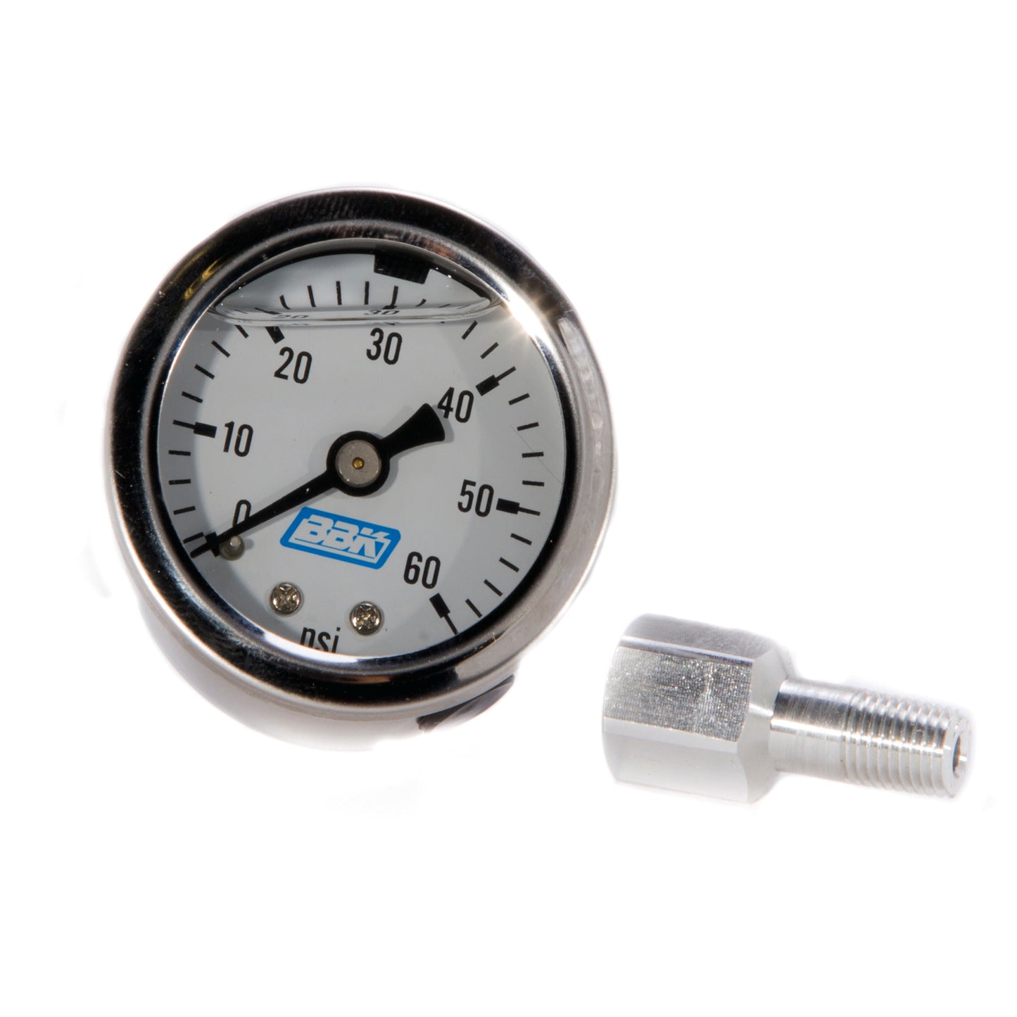 BBK MUSTANG 5.0 FUEL PRESSURE GAUGE & ADAPTER 0-60 PSI 1617