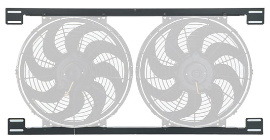 Derale Black Tornado Electric Fan Mounting Bracket Kit, Dual Fan 16701