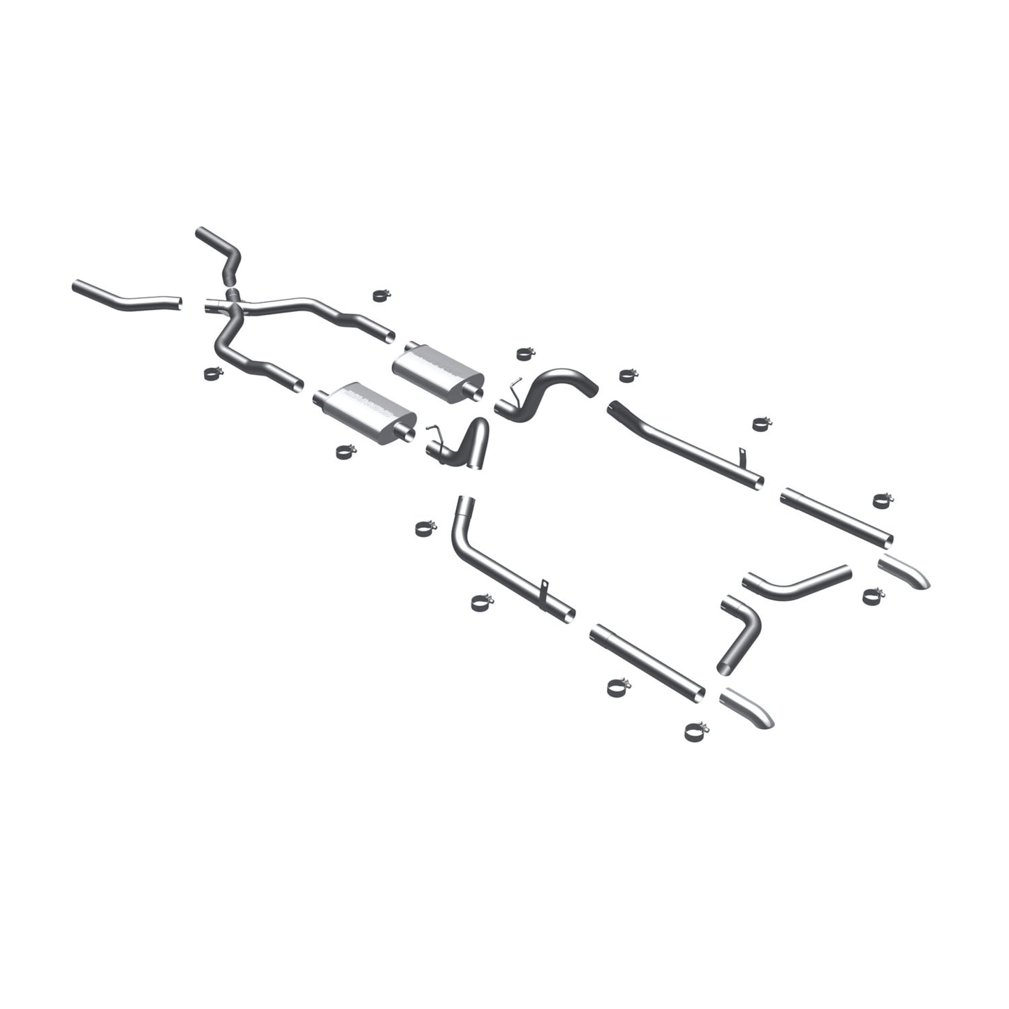 MagnaFlow 1955-1957 Chevrolet Bel Air Street Series Crossmember-Back Performance Exhaust System MAGNAFLOW-16792