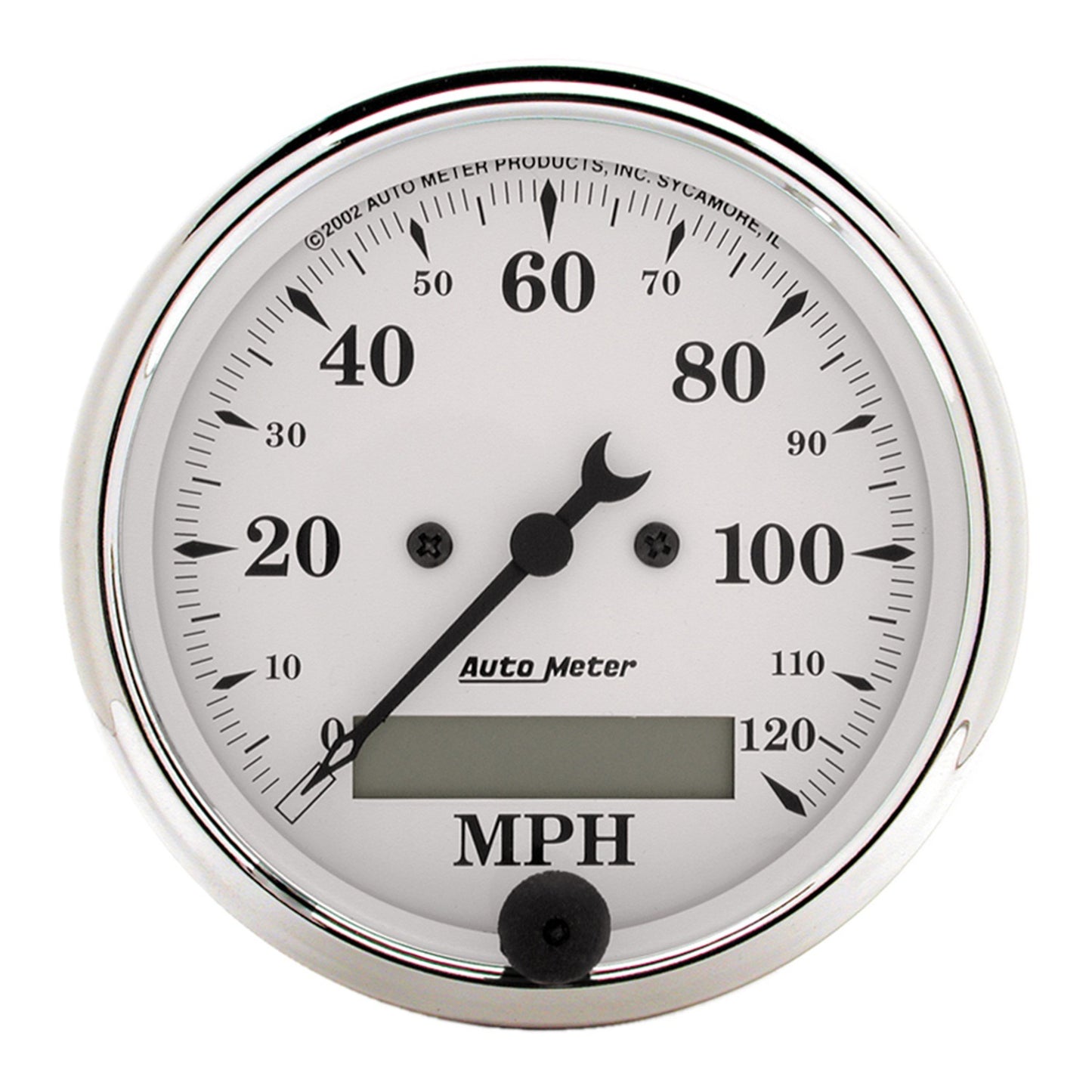 AutoMeter 3-1/8 in. SPEEDOMETER 0-120 MPH OLD-TYME WHITE 1688