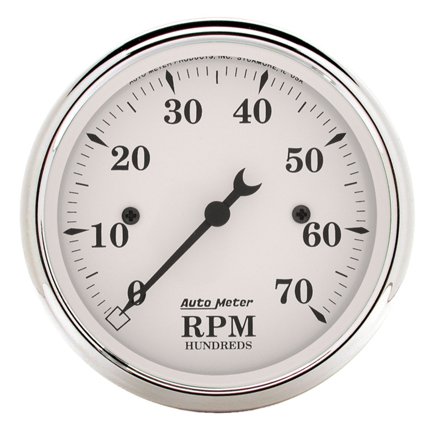 AutoMeter 3-1/8 in. IN-DASH TACHOMETER 0-7000 RPM OLD-TYME WHITE 1695