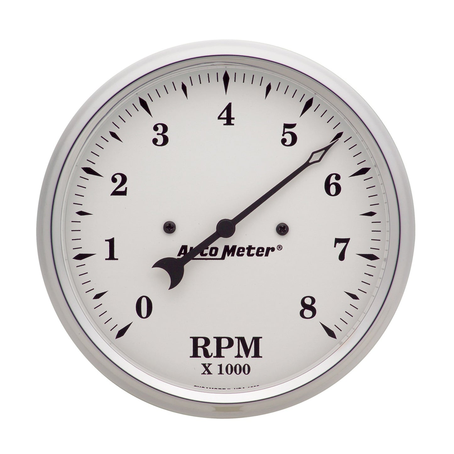 AutoMeter 5 in. IN-DASH TACHOMETER 0-8000 RPM OLD-TYME WHITE 1699