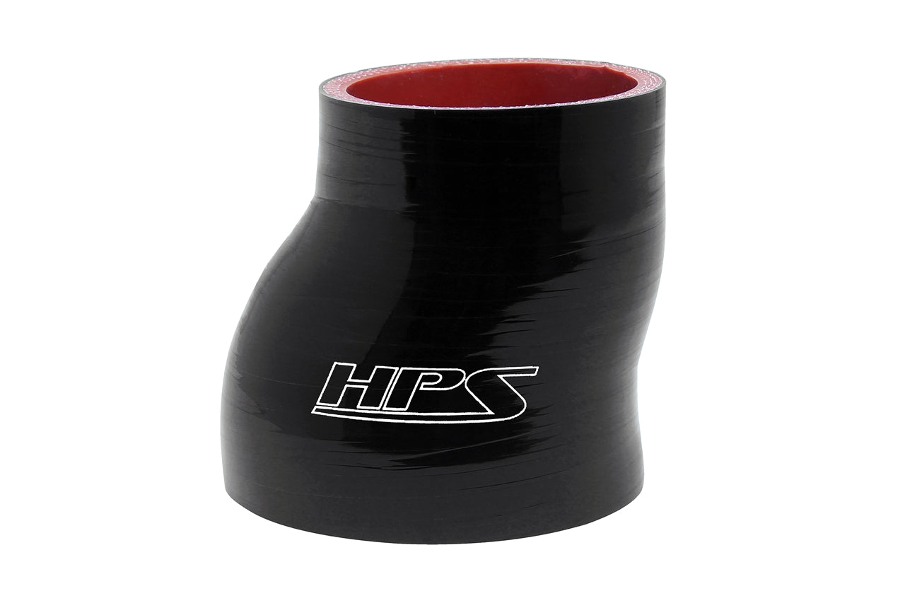 HPS Performance Offset Reducer High Temp 4-ply Reinforced 3" ID To 3 1/4" ID 3" Length. HTSOR-300-325-BLK
