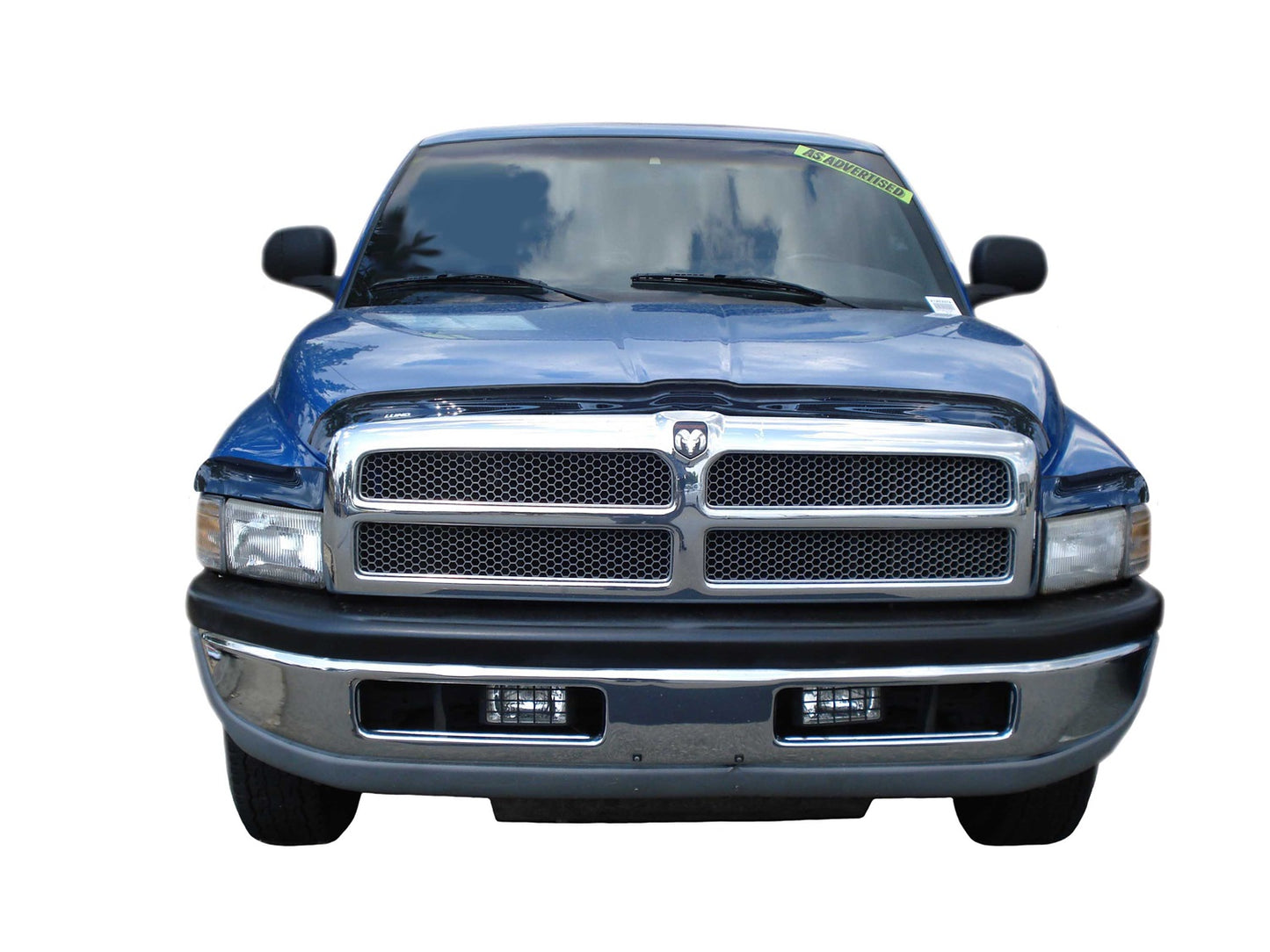 Lund 18077 Interceptor Smoke Hood Shield W/Fender Eyebrows For 1994-2002 Dodge Ram 1500 2500 3500
