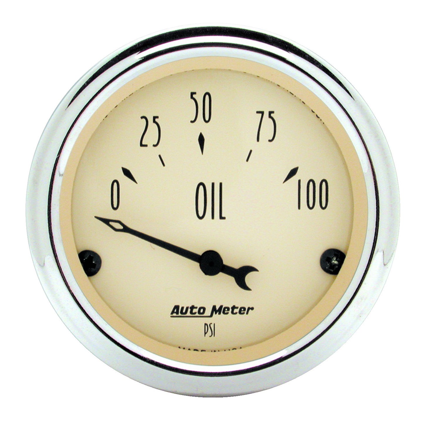 AutoMeter 2-1/16 in. OIL PRESSURE 0-100 PSI ANTIQUE BEIGE 1827